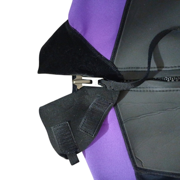 O'RAGEOUS Black and Purple Short Wetsuit Zip-Up Neoprene Shortie Size 12 3MM - Picture 6 of 10